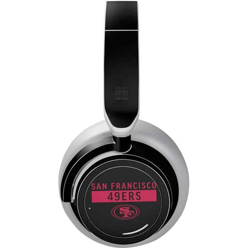 NFL San Francisco 49ers Black Performance Series Surface Headphones Skin